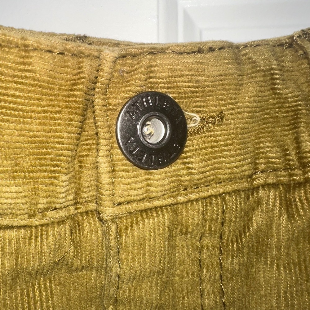 Athleta Kaleidoscope Old Gold‎ Corduroy Mini Skirt Size 4 Spring Summer Vacation - Picture 7 of 9